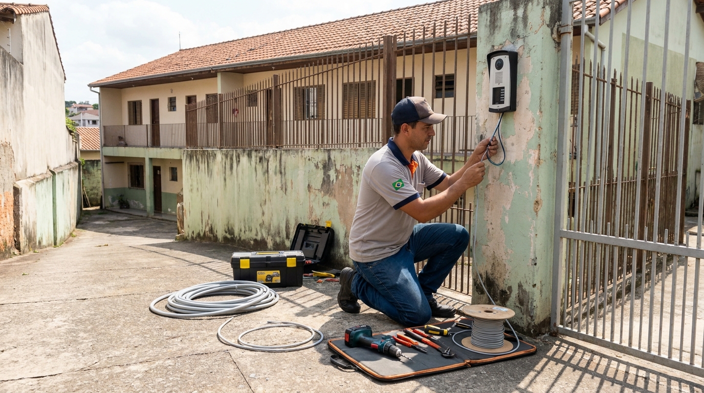 Instalação de Porteiro Eletrônico na Boa Vista, Franca‑SP