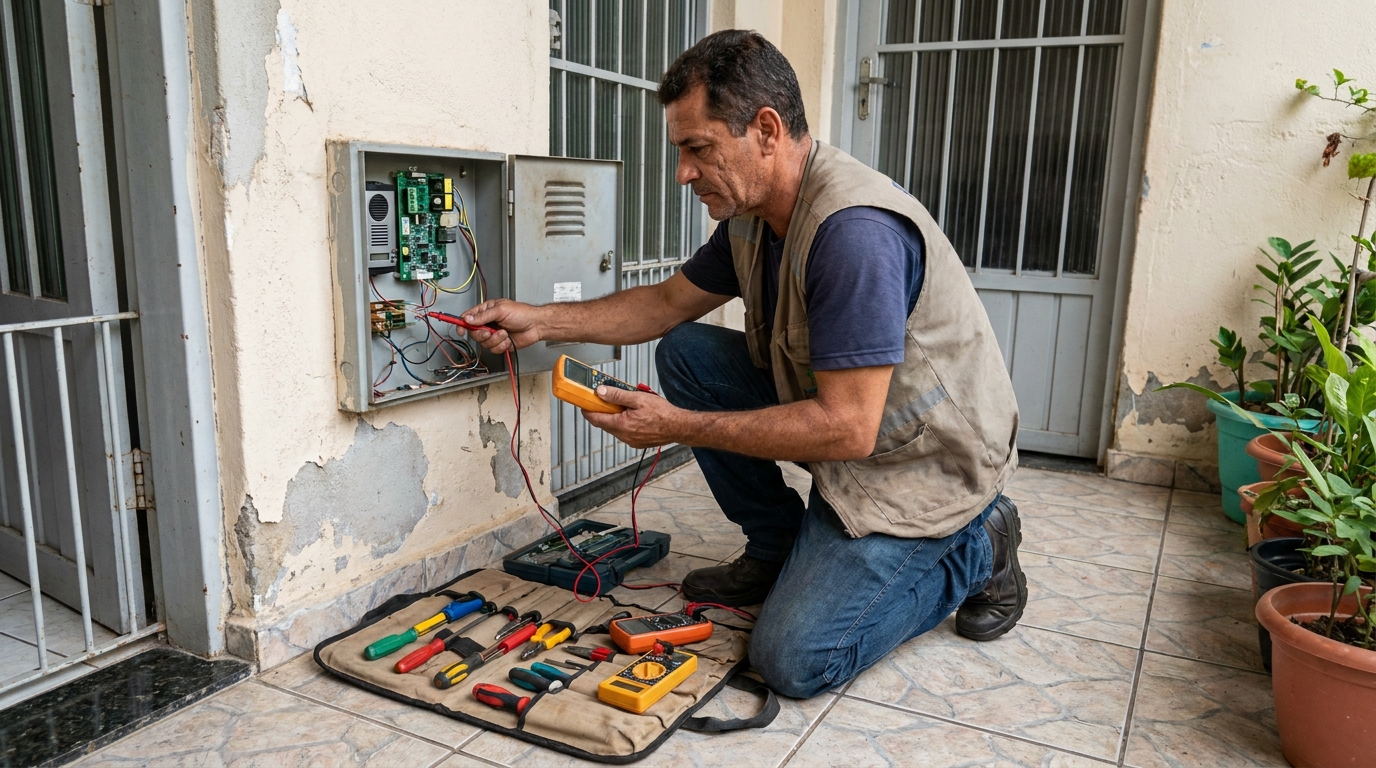 Troca de Fiação de Interfone no Jardim Medaglia, Franca‑SP